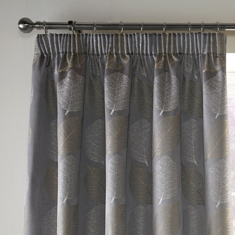 Ashwell Bronze Pencil Pleat Room Darkening Curtains