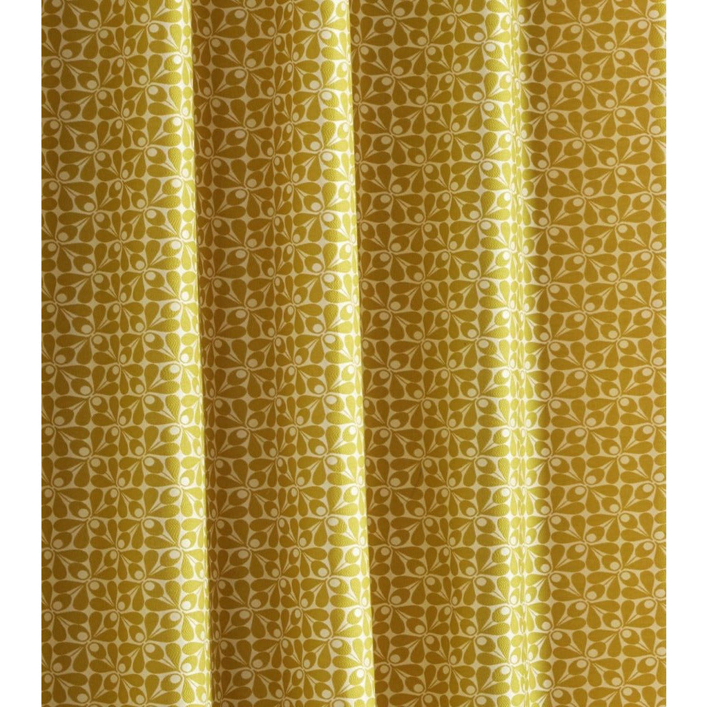 Woven Yellow Acorn Cup Eyelet Room Darkening Curtains