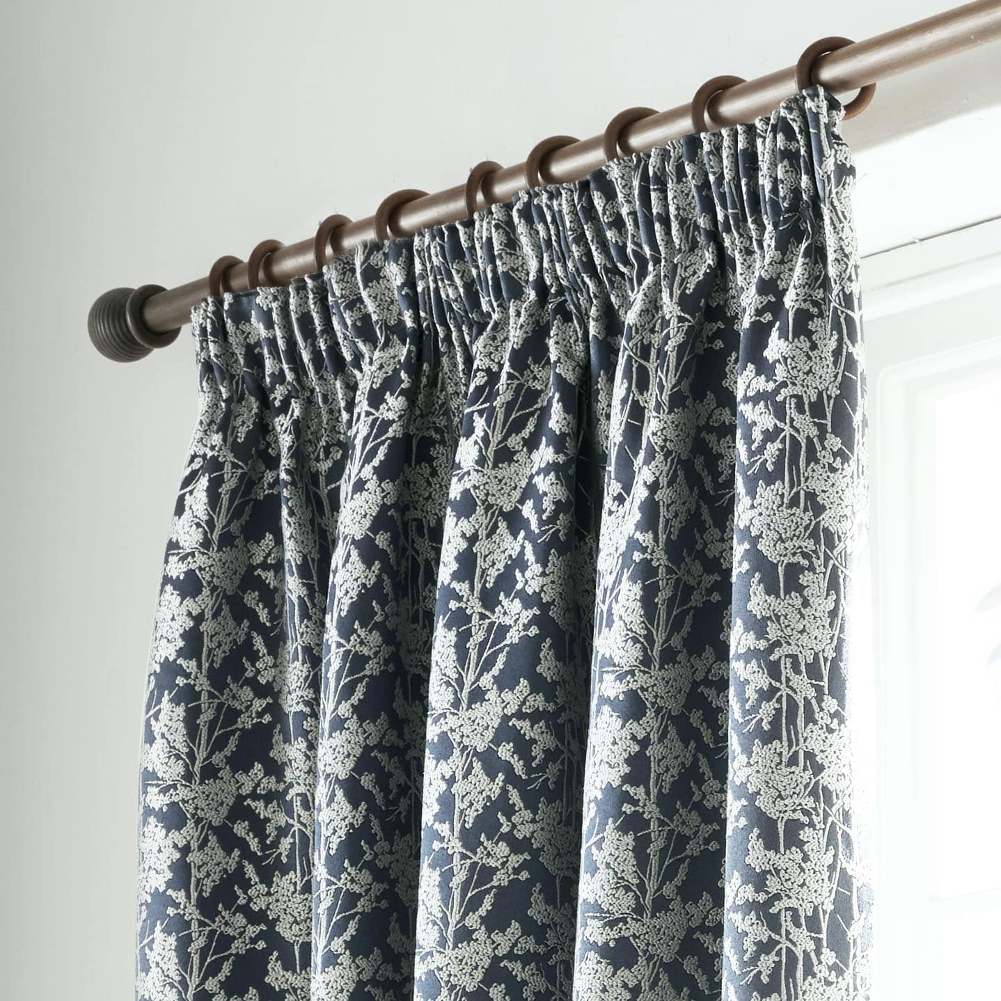 Bayford Ink Pencil Pleat Room Darkening Curtains