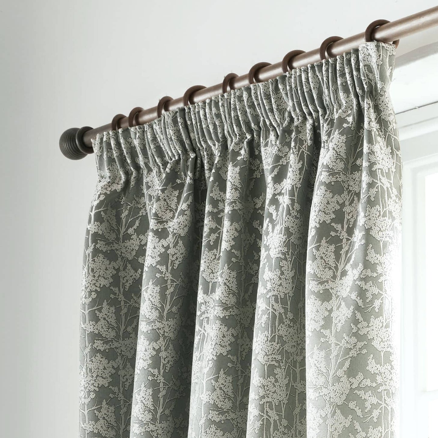 Bayford Seafoam Pencil Pleat Room Darkening Curtains