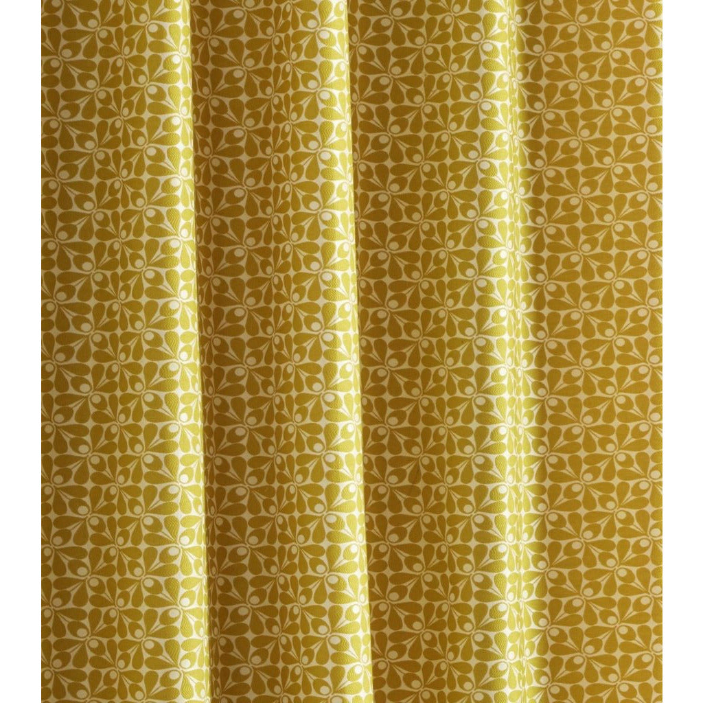 Woven Yellow Acorn Cup Eyelet Room Darkening Curtains